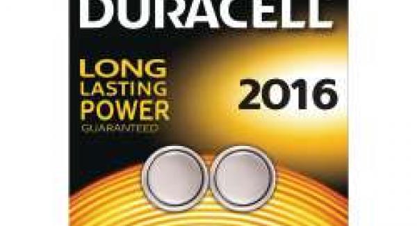 Duracell Pile CR2016 3V Lithium plate blister à 2